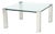 Italian Chrome and Glass Top Coffee Table For Sale