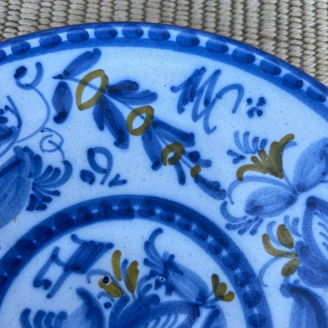 1970s Vintage Guertes Talavera Polychrome Decorated Plate, Spain, Circa 1970's For Sale - Image 5 of 12