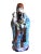 Blue Vintage Mid 20th Century Chinese God of Happiness and Prosperity Hand Painted Porcelain Figurine For Sale - Image 8 of 8