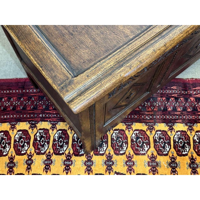 19th Century English Oak Chest For Sale - Image 10 of 18