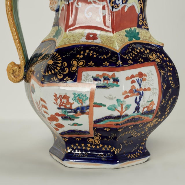 Antique English Mason's Chinoiserie Ironstone China Pitcher For Sale - Image 9 of 13