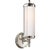 Merchant Single Bath Light in Chrome with White Glass Designer: Thomas O'Brien Height: 12.25" Extension: 5.75" Backplate:...