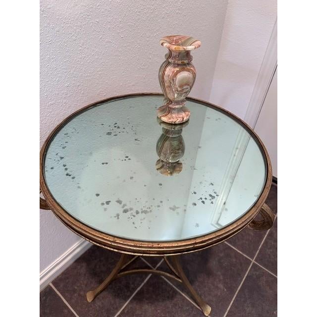 1990s Vintage Neoclassical Style Gueridon Side Table For Sale - Image 5 of 5