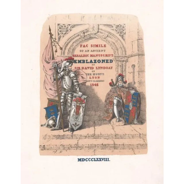 English 1878 Sir David Lyndsay Knights Lithograph For Sale - Image 3 of 3