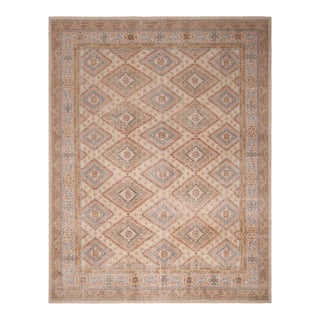 Rug & Kilim’s Oversized Diamond Play Rug in Taupe, 13x19 For Sale