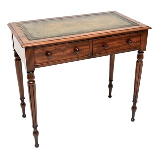 Antique William IV Leather Top Writing Table, 1830 For Sale