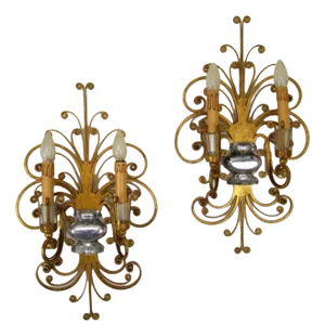 Vintage Wall Sconces from Maison Baguès, 1950s, Set of 2