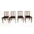 Set of Four Mid-Century Duncan Phyfe Natural Maple and Upholstered Dining Chairs For Sale