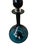 Joe Cariati Joe Cariati Large Steel Blue Tear Drop Decanter For Sale - Image 4 of 5