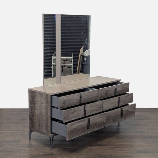 Modern Alf Italia Matera Modern 6-Drawer Dresser With Mirror For Sale - Image 3 of 10