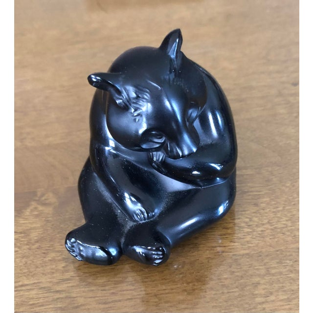 Lalique Black Panda Bear Paper Weight For Sale In Saint Louis - Image 6 of 7