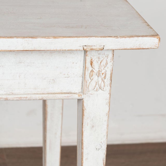 19th Century Swedish White Painted Pine Side Table For Sale - Image 11 of 13