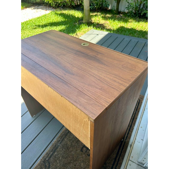 Brown 1960s Mid Century Danish Modern Teak Vanity/Desk by Arne Wahl Iversen for Vinde Molefabrik - For Sale - Image 8 of 12