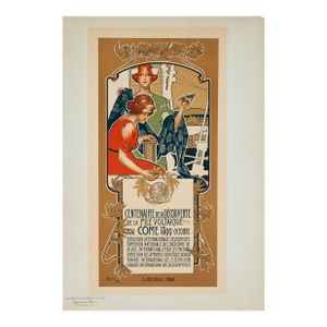 Adolfo Hohenstein Centenaire De La Decouverte, 1898 – Maitres De L’Affiche Stone Lithograph