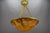 French Neoclassical Style Amber Alabaster and Bronze Pendant Light, 1920 For Sale - Image 12 of 18
