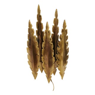 Large Brutalist Brass Wall Lamp by Svend Aage Holm Sørensen for Holm Sørensen & Co., Denmark, 1960s For Sale