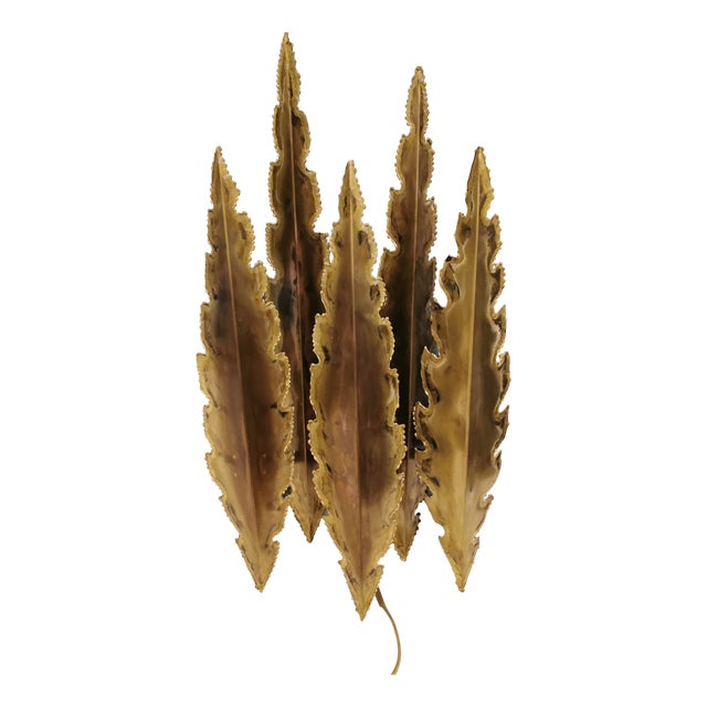 Large Brutalist Brass Wall Lamp by Svend Aage Holm Sørensen for Holm Sørensen & Co., Denmark, 1960s For Sale