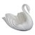 Lenox Porcelain Swan Figurine Bowl Planter Dish Ivory Color Made in Usa 5206b For Sale