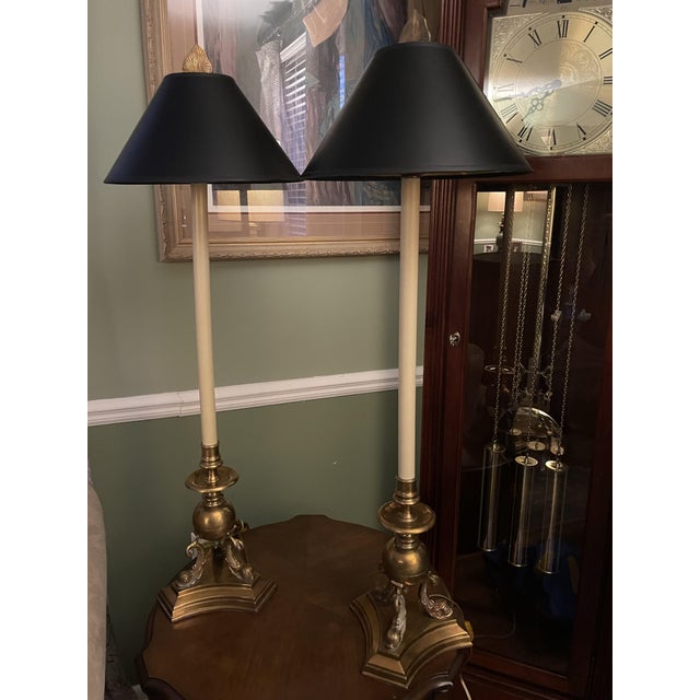 Add instant Neoclassical elegance to your interior with this exceptional, authenticated pair of vintage 1987 buffet...