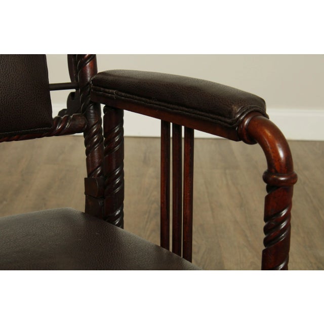 Hunzinger Antique Victorian Gothic Period Reclining Morris Chair For Sale - Image 11 of 13