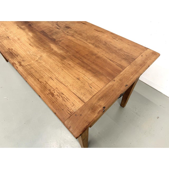 Antique Walnut Dining Table with Tapered Legs and Two Drawers, 1890s For Sale - Image 10 of 18