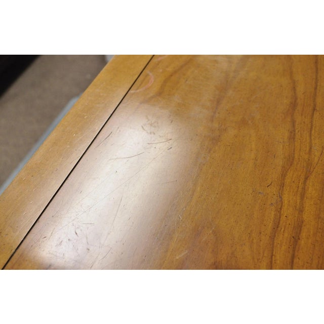 Vintage Hollywood Regency Cherry Wood 5 Drawer Tall Chest Dresser by White Furn For Sale - Image 13 of 14