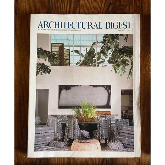 Illustration Lot of 4 Vintage Architectural Digest Magazines From 1990. For Sale - Image 3 of 6