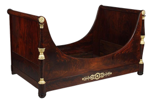Large Empire Mahogany Boat Bed, 1800s