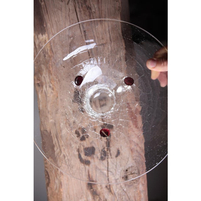 Glass Vase and Bowl by Jaroslav Taraba for Lednicke Rovne, Czech, 1970s, Set of 2 For Sale - Image 15 of 17