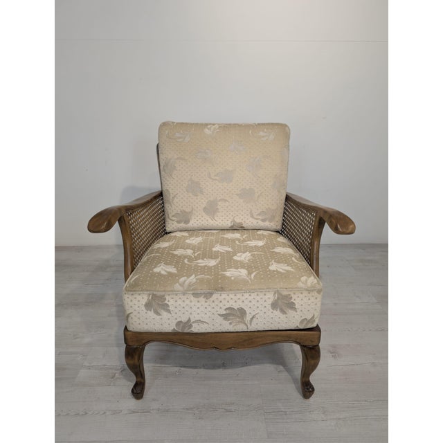Chippendale-Style Lounge Chair with Rattan, 1965 For Sale - Image 4 of 17