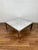 Chrome and white modern marble coffee which is attributed to The Pace Collection with Leon Rosen as the designer