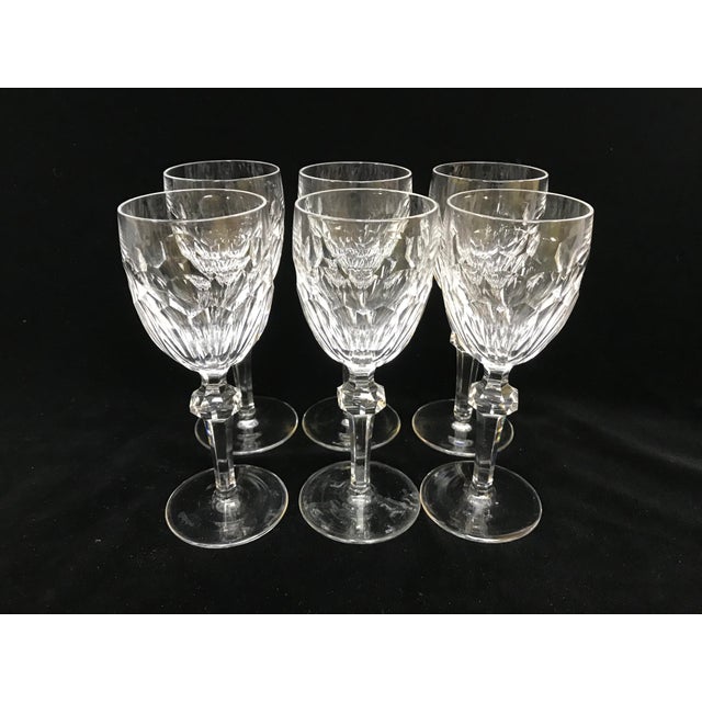 Cut Crystal Clara Waterford White Wine Glasses Set of 6 Chairish