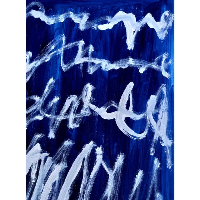 Abstract Writings No. 3 — Abstract Original Oil Painting Inspired by Cy Twombly For Sale - Image 3 of 8
