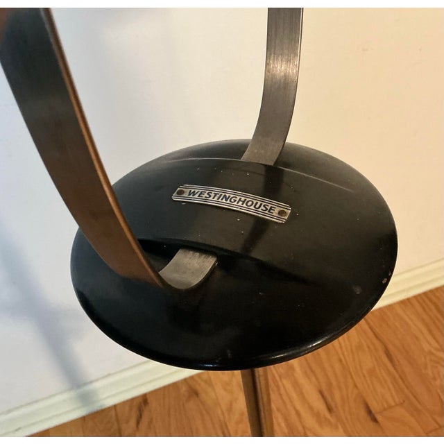 Vintage Westinghouse Industrial Mid-Century Lamp Floor Light Spotlight Chrome Directional, Circa 1950s For Sale - Image 9 of 12