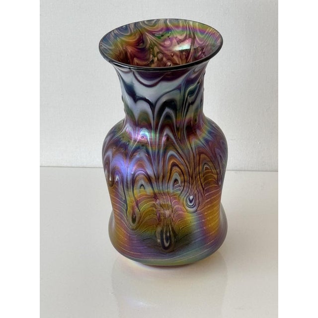 Iridescent Blown Glass Vase by Johann Loetz Witwe For Sale - Image 6 of 12