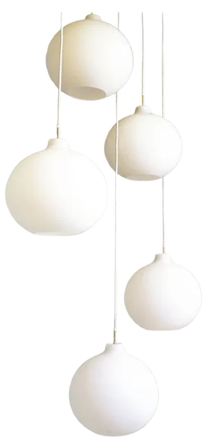 Opaline Glass Satellite Pendant Lamp by Vilhelm Wohlert for Louis Poulsen, 1970s