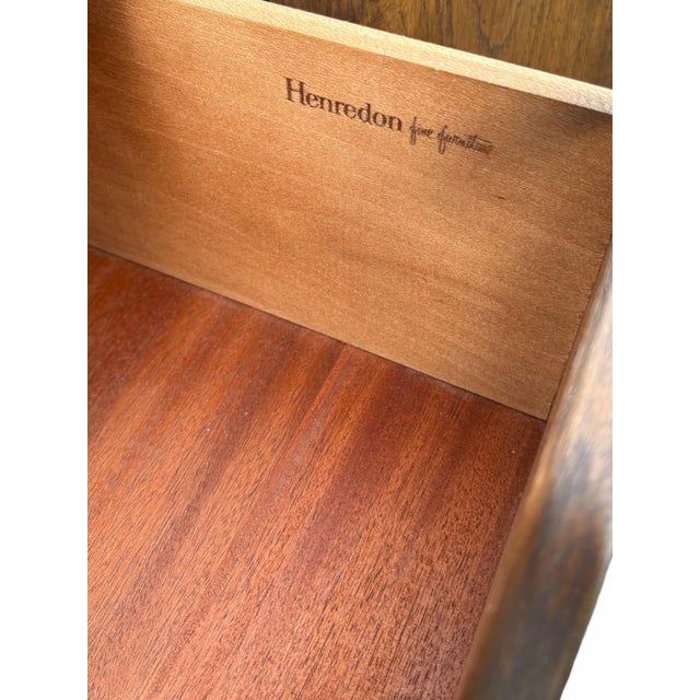 1970s 1970s Henredon Scene One Walnut Campaign Style Display Storage Cabinets, Pair For Sale - Image 5 of 5