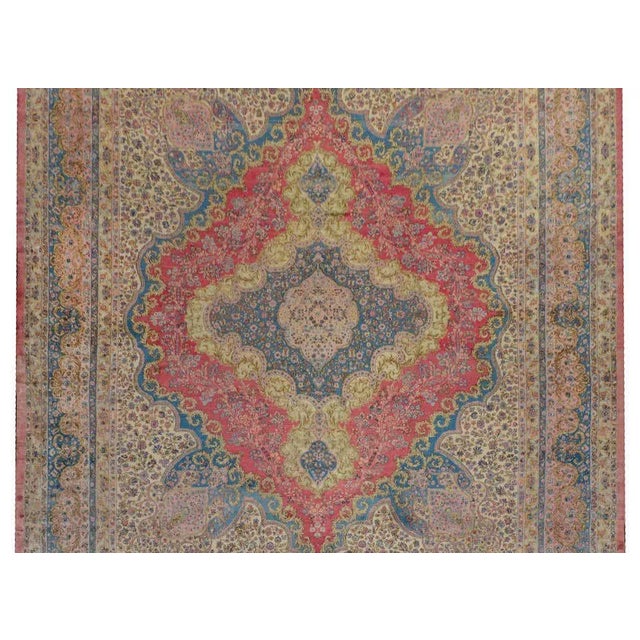 Persian Early 20th Century Kirman Rug For Sale - Image 3 of 11