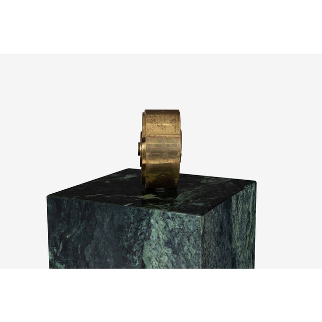 Gold Tony Rosenthal Disc Tabletop Sculpture, 1968 For Sale - Image 8 of 14