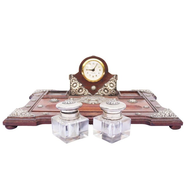 Sterling Silver Inkwell, 19th Century, Set of 3 For Sale - Image 3 of 14