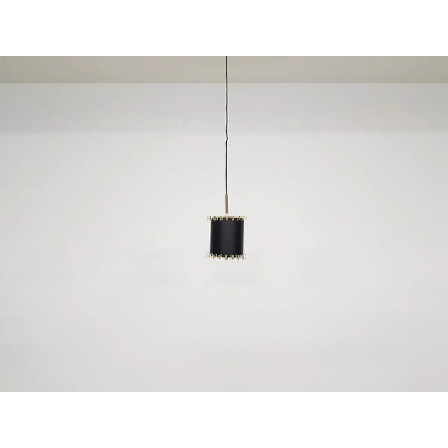Black Small Mid-Century Pendant Lamp Attributed to Raak, 1960s For Sale - Image 8 of 9
