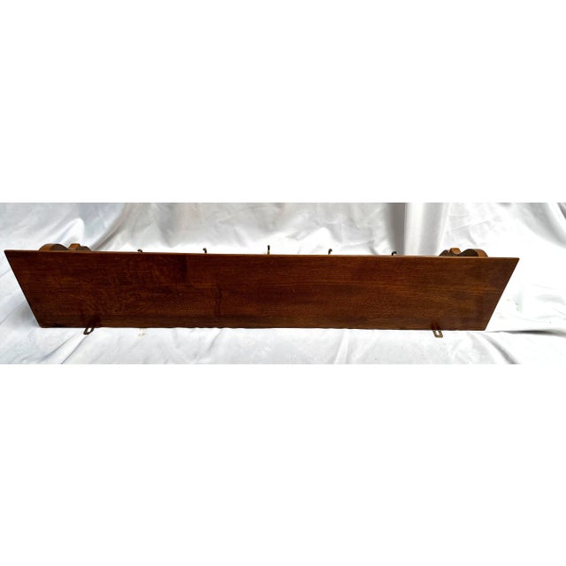 Mid 20th Century Carved Tiger Oak Coat Rack For Sale - Image 11 of 13