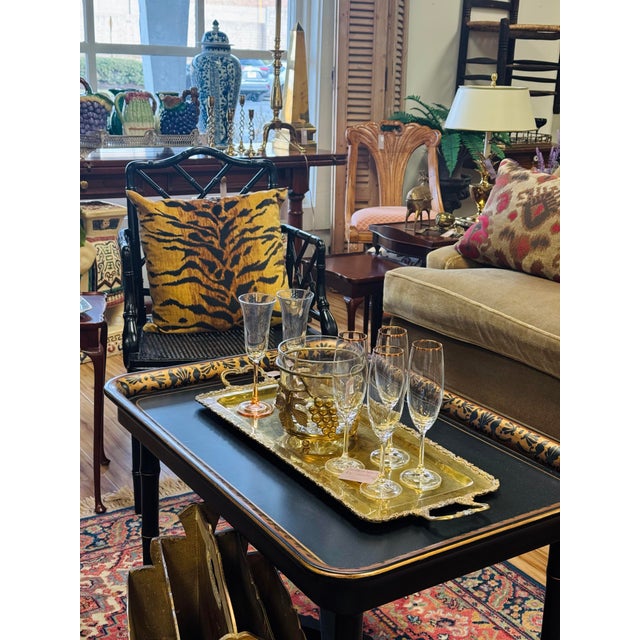 Vintage Chinoiserie Style Tray Top Coffee Table W/ Faux Bamboo Legs For Sale - Image 12 of 12