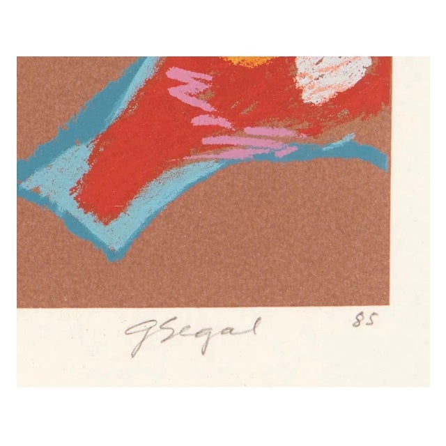 American George Segal, American Pop Art George Segal Color Expressionist Lithograph Woman in Red Kimono, 1985 For Sale - Image 3 of 10