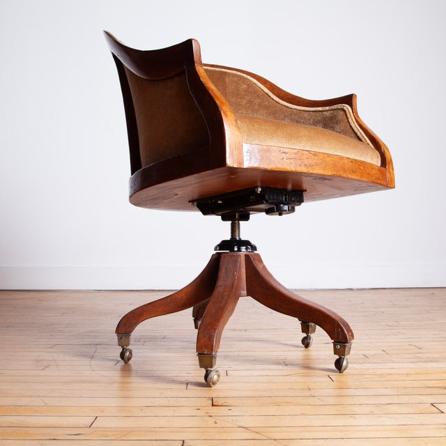 2000 - 2009 Attributed to Rose Tarlow Melrose House Desk Chair in Mohair For Sale - Image 5 of 6