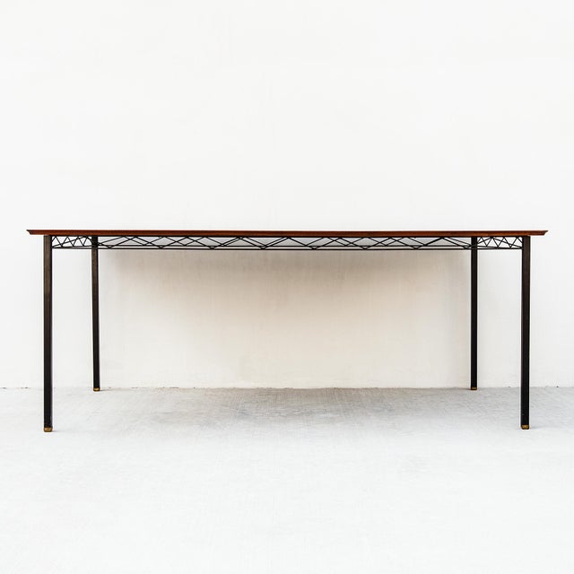 Mid-Century Modern Restored Mid Century Sapele Mahogany Dining Table Attributed to d.s. Vorster of South Africa For Sale - Image 3 of 17