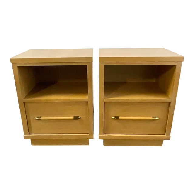 1950s Mid-Century Art Deco Mainline by Hooker Night Stands - A Pair. For Sale