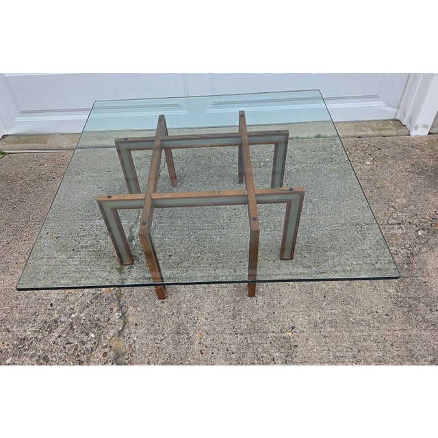 1970s 1970s Danish Modern Rosewood Aluminum Coffee Table Attributed to Henning Korch For Sale - Image 5 of 13