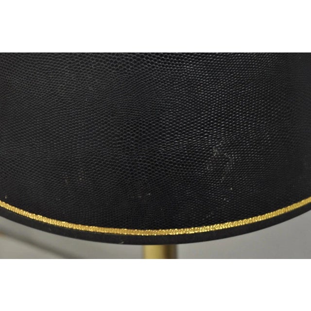 Vintage French Empire Brass & Italian Black Marble Column Table Lamps (B), Pair For Sale - Image 14 of 17