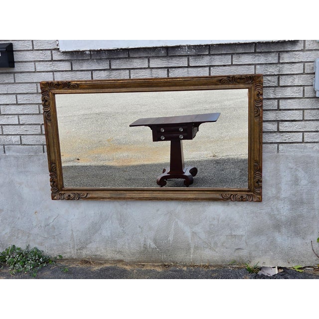 Early 20th Century Mid Twenty Century Heavily Carved Wall Fireplace Mirror. For Sale - Image 5 of 10